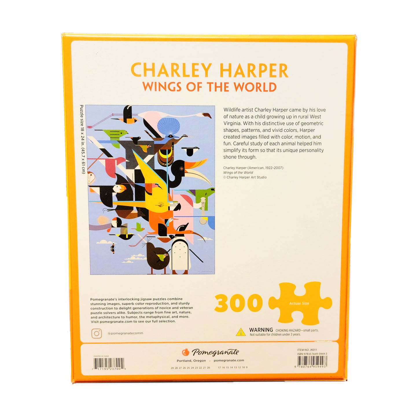 Charley Harper Wings of the World Jigsaw Puzzle - 300 pc