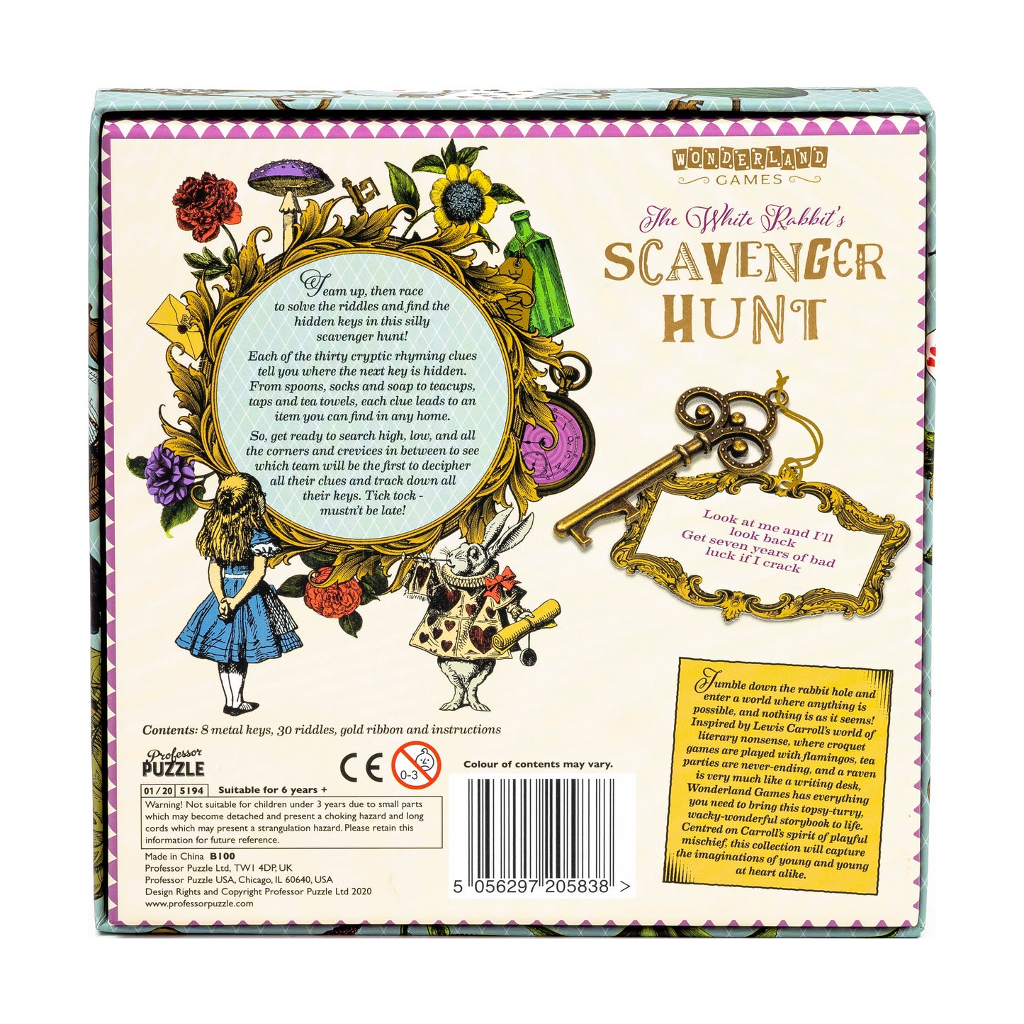 Alice in Wonderland The White Rabbit's Scavenger Hunt Game