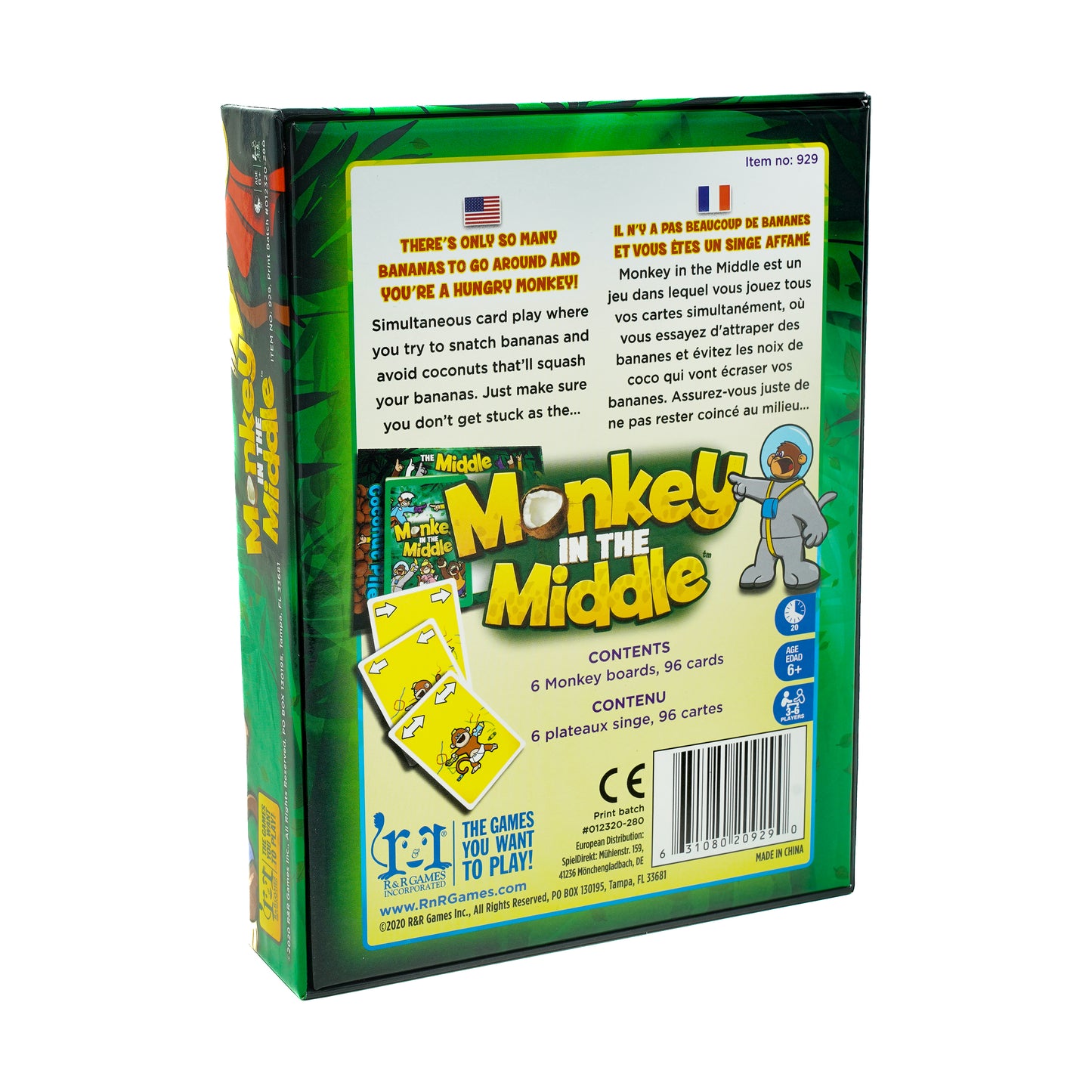 Monkey in the Middle Jungle Card Game