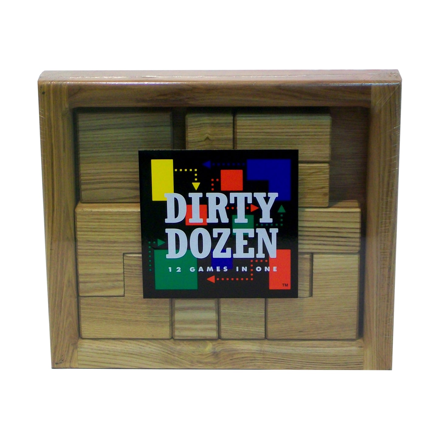 Handcrafted Oak Dirty Dozen Brain Teaser Puzzle - 12 pc