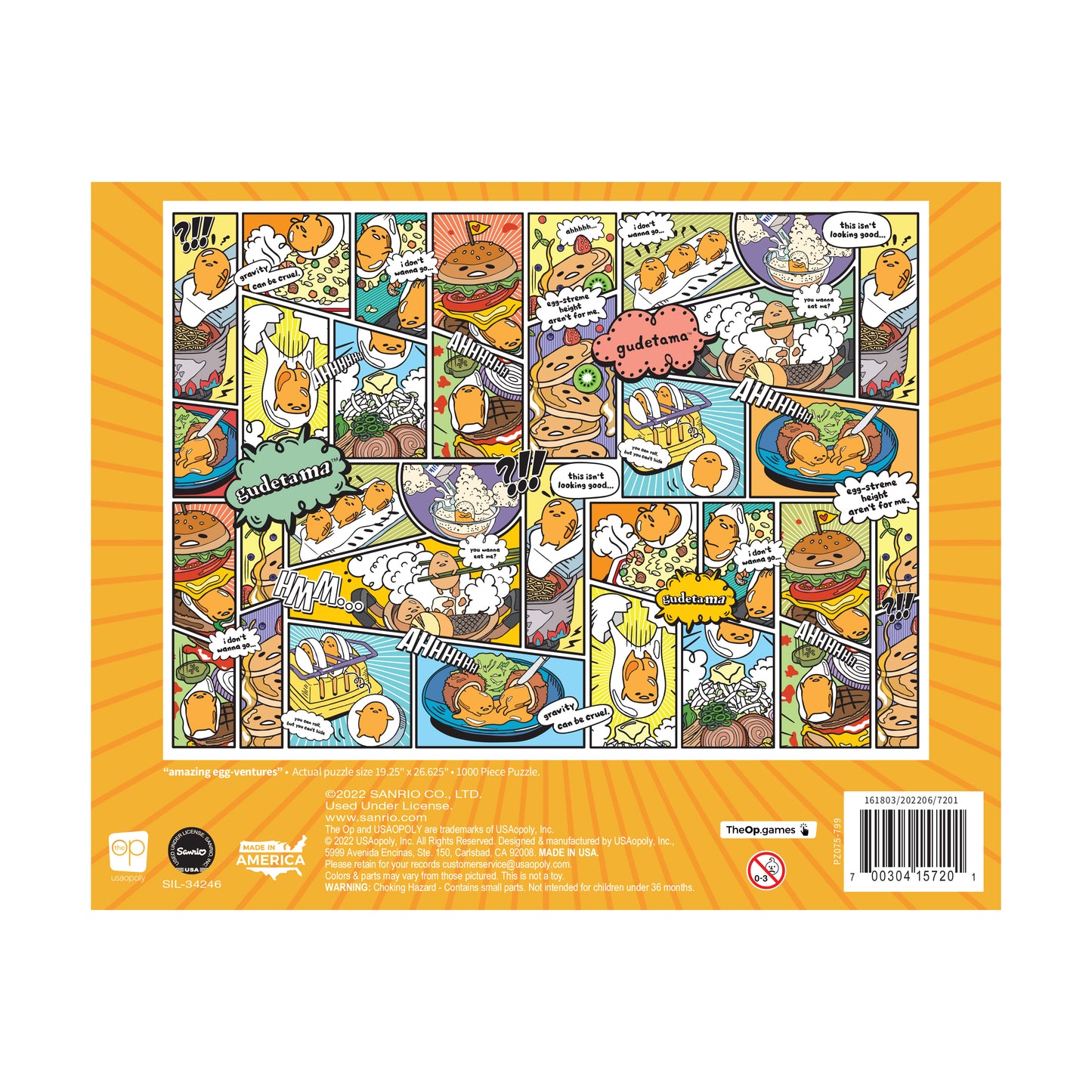 USAopoly Gudetama Amazing Egg-Ventures Jigsaw Puzzle - 1000 pc