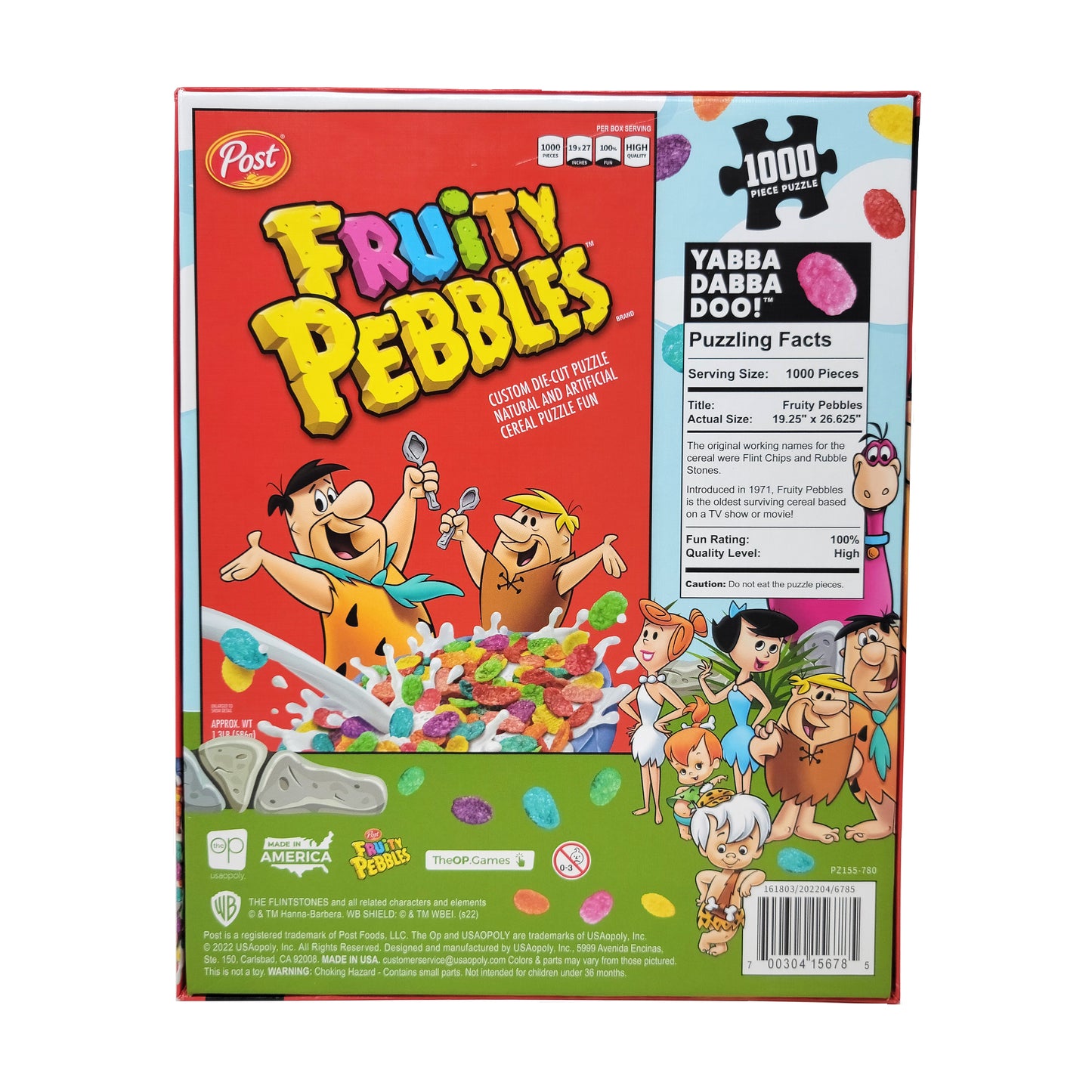 Post Fruity Pebbles Cereal-Themed Jigsaw Puzzle - 1000 pc