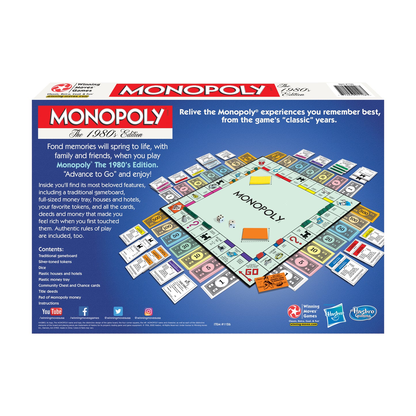 Monopoly 1980's Edition Classic Board Game by Winning Moves