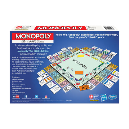 Monopoly 1980's Edition Classic Board Game by Winning Moves