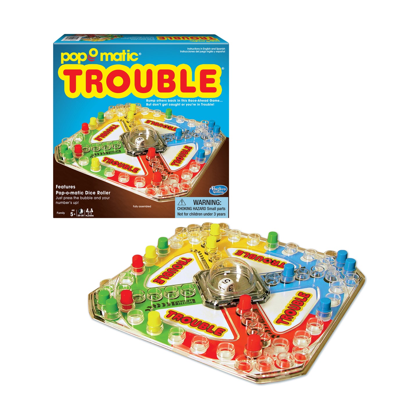 Classic Trouble Pop-O-Matic Board Game