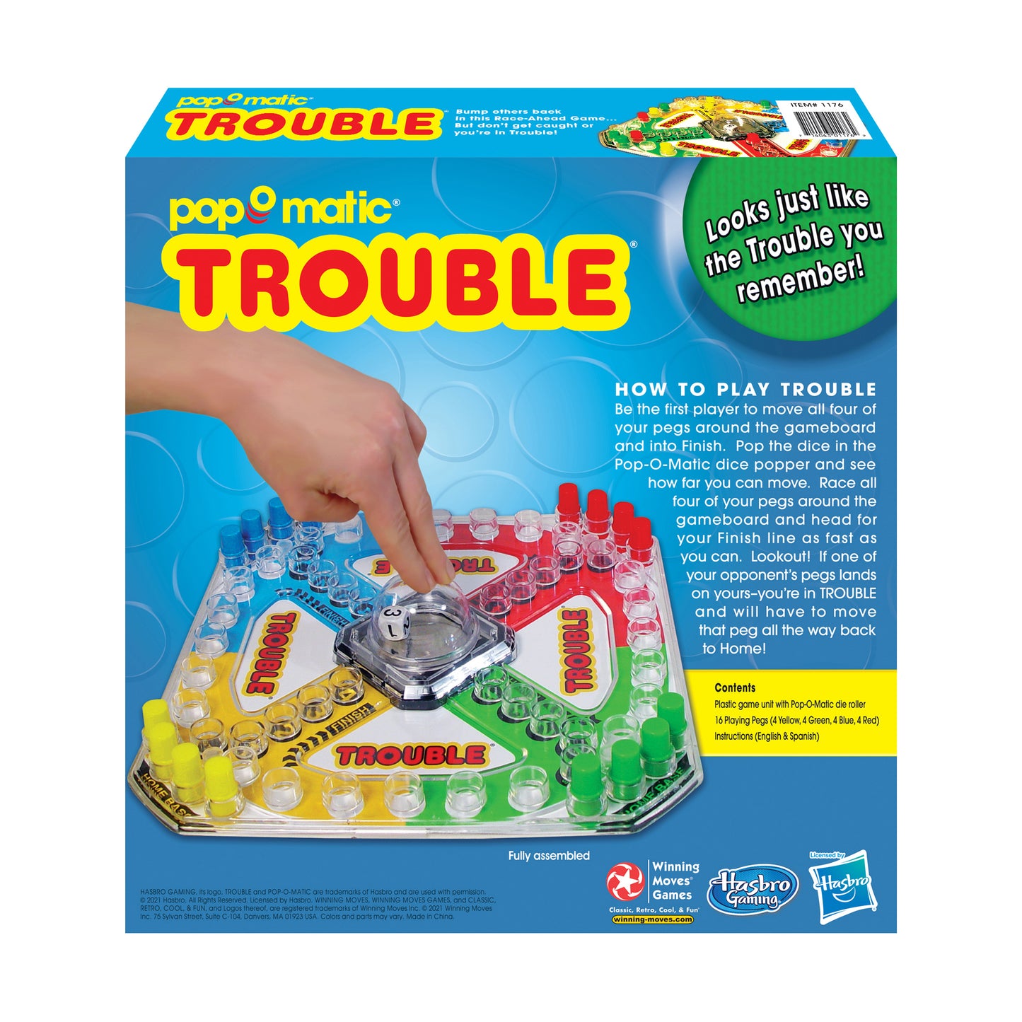 Classic Trouble Pop-O-Matic Board Game