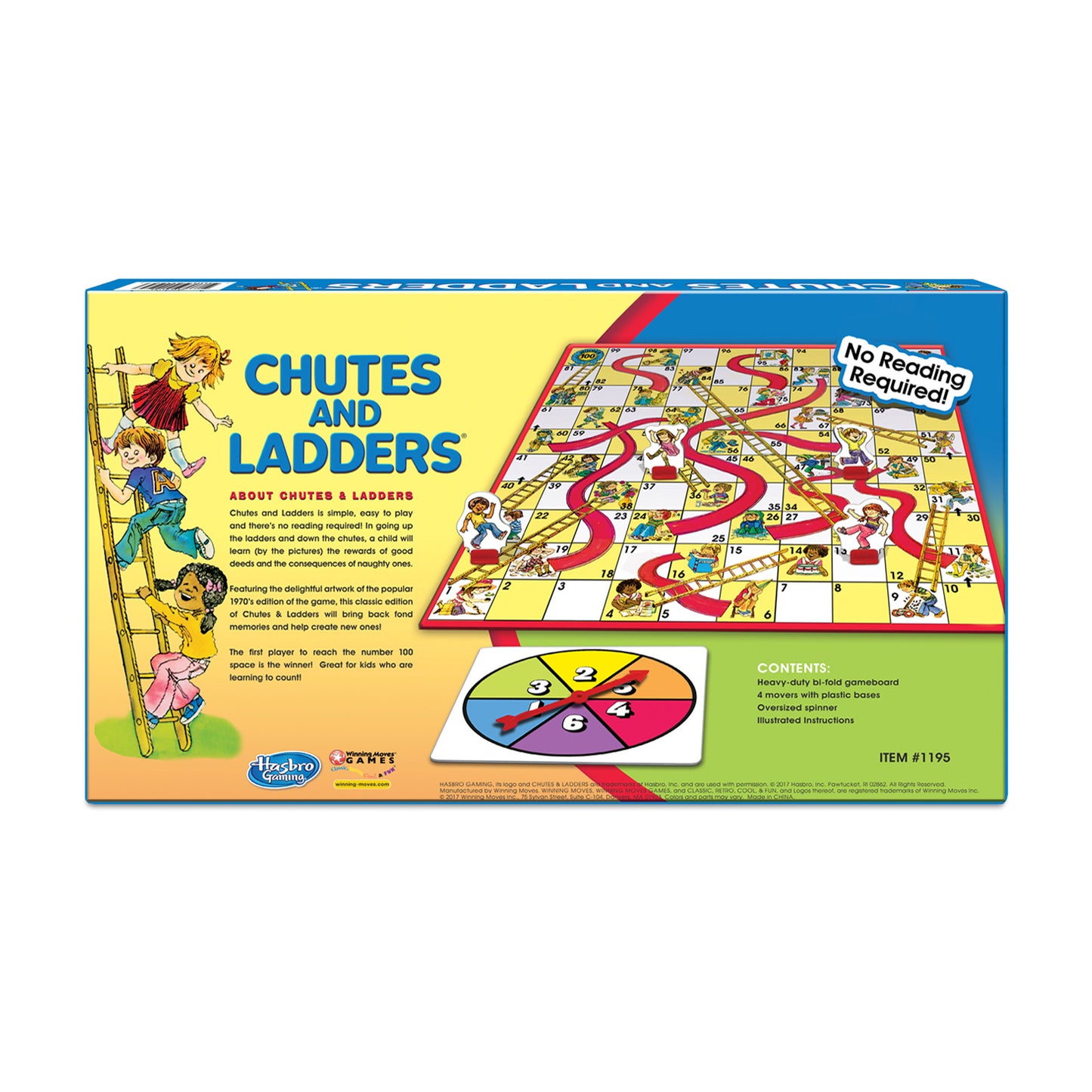 Classic Chutes and Ladders Retro 1978 Edition Board Game