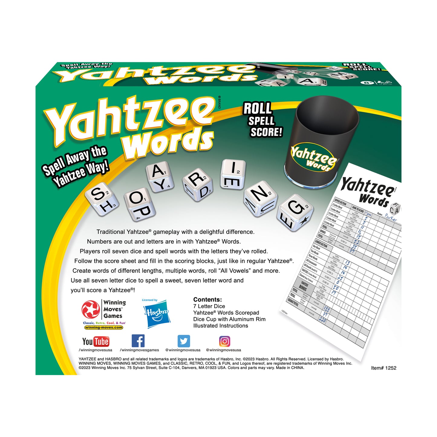 Yahtzee Words Dice Word-Building Game