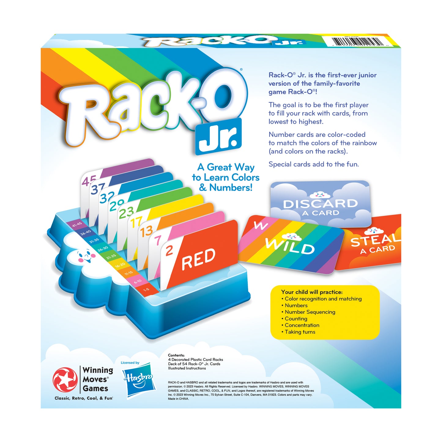 Rack-O Jr. Rainbow Sequence Card Game