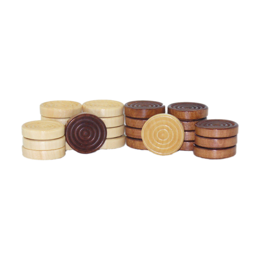 Royal Rumble 24-Set Stackable Wood Grooved Checkers, 1.5 Inch