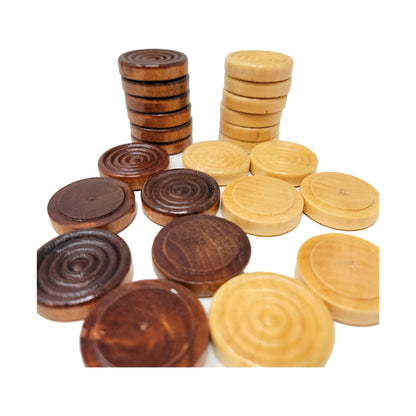 Royal Rumble 24-Set Stackable Wood Grooved Checkers, 1.5 Inch