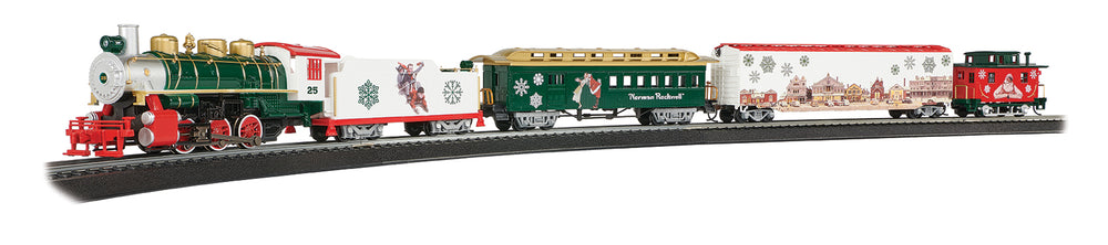 Bachmann Trains - Norman Rockwell Christmas Express HO Scale Electric Train Set