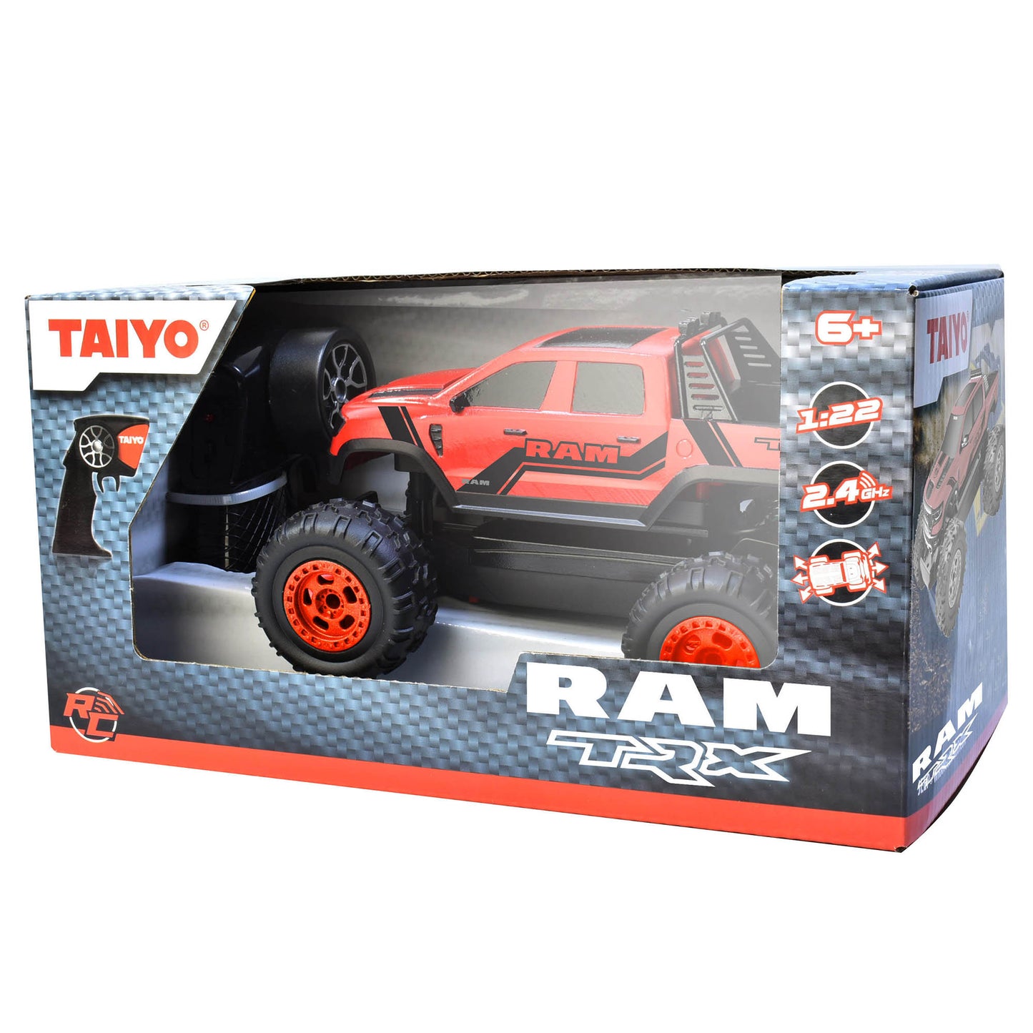 Taiyo 1:22 Scale Radio Control Ram TRX Pickup Truck - Robust Red